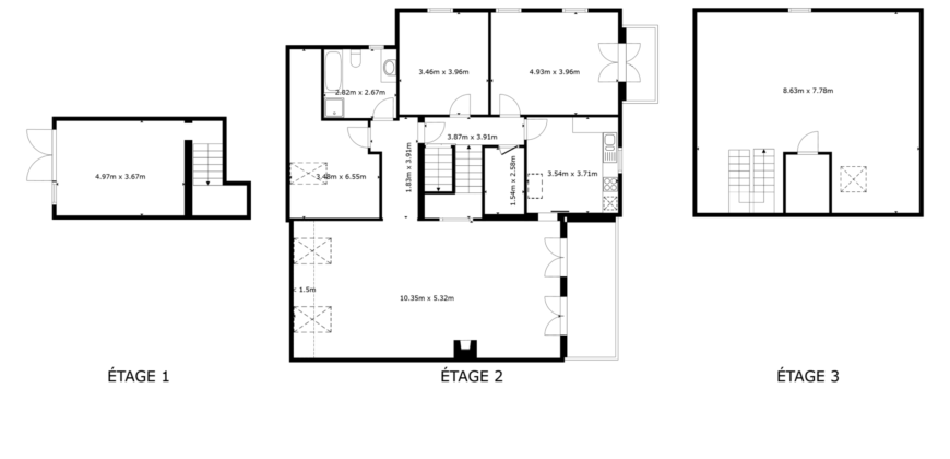 Corps de Ferme avec 3 appartements 2 granges et 3 garages fermés
