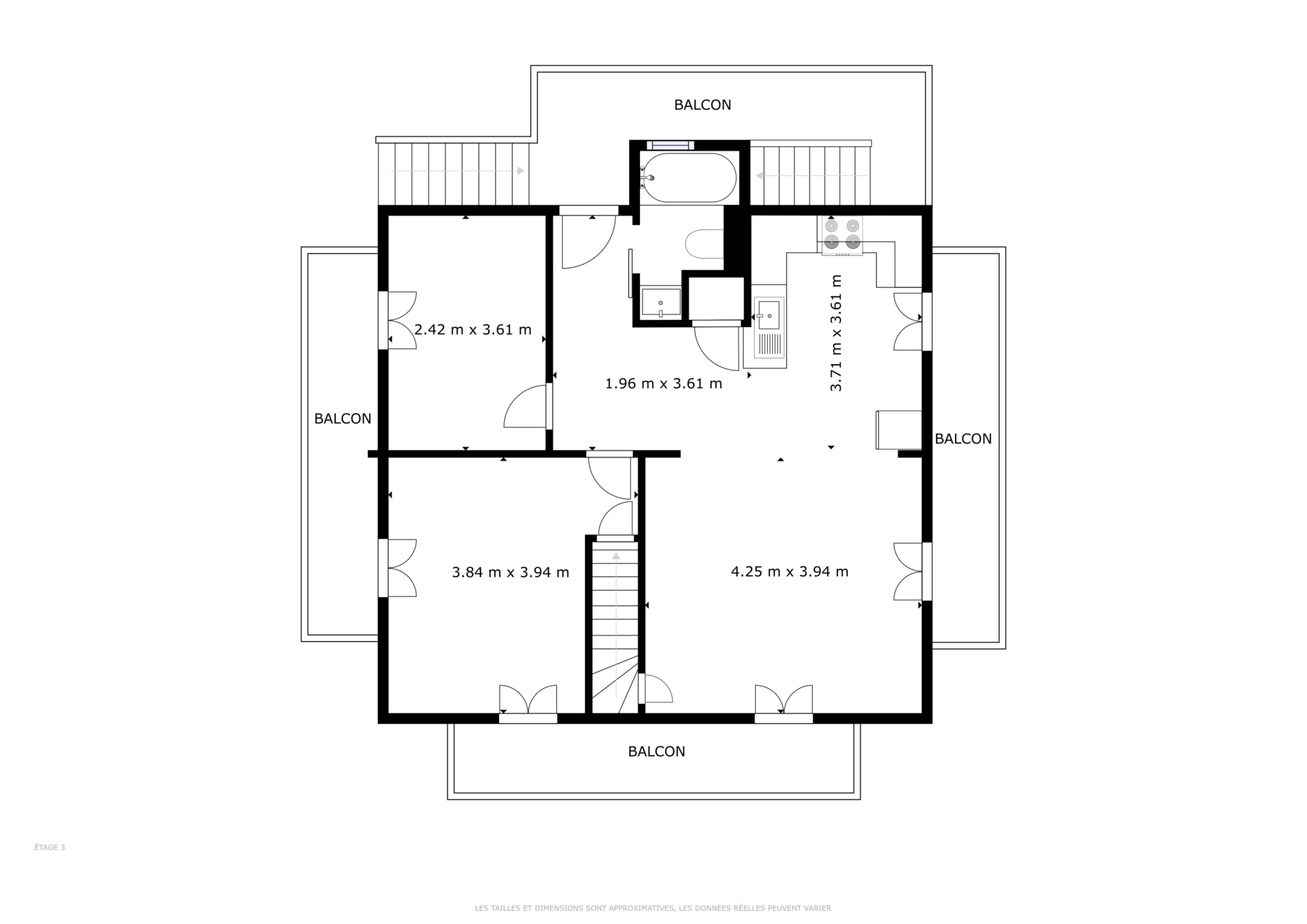 Petit immeuble locatif de 3 appartements et 1 studio personnalisable