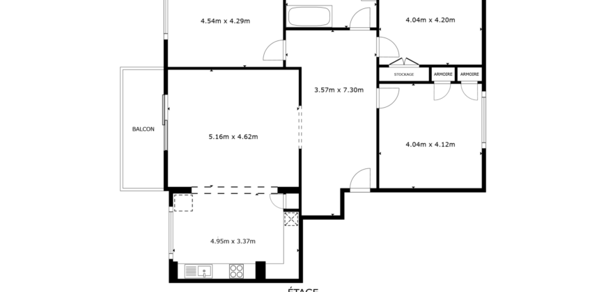 Spacieux attique 4 pièces 1/2 de 111 m2 bruts à Conthey
